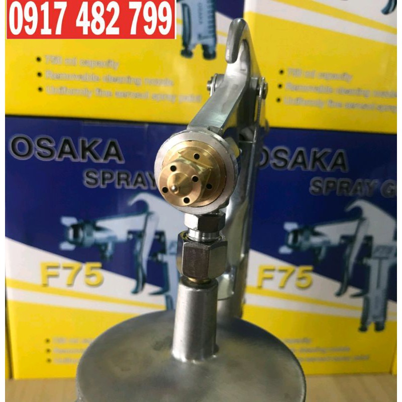 SÚNG PHUN SƠN DẦU SƠN PU F75 OSAKA BÌNH DƯỚI 750ml