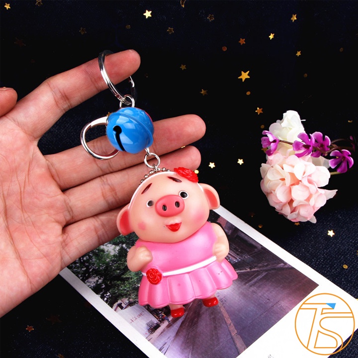 Móc Chìa Khóa Wukong KeyChain Lợn Dễ Thương Có Chuông - Móc Khóa Ô Tô, Xe Máy Làm Quà Tặng Sinh Nhật