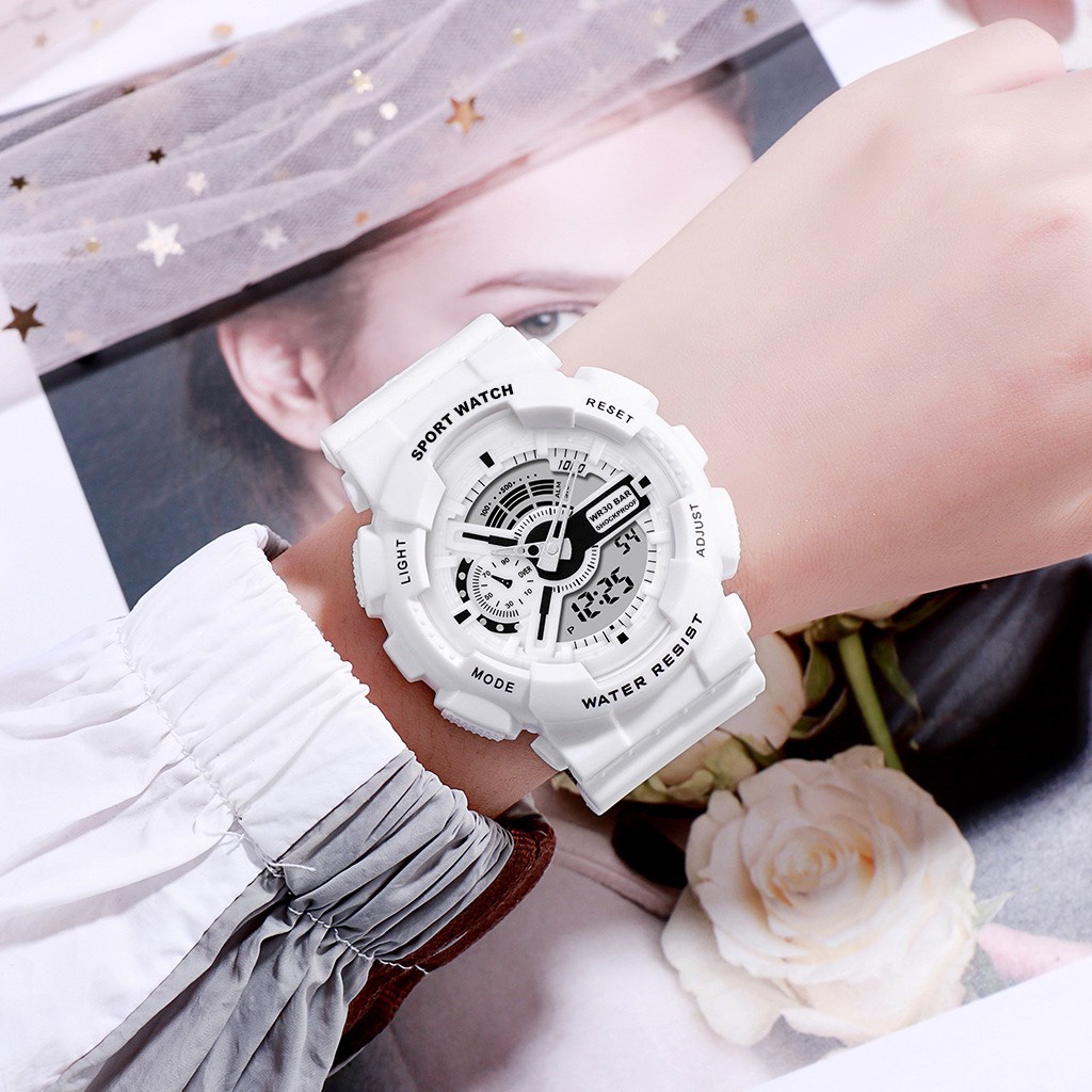 Đồng hồ thể thao nam nữ kim và điện tử Sport watch dây cao su | BigBuy360 - bigbuy360.vn