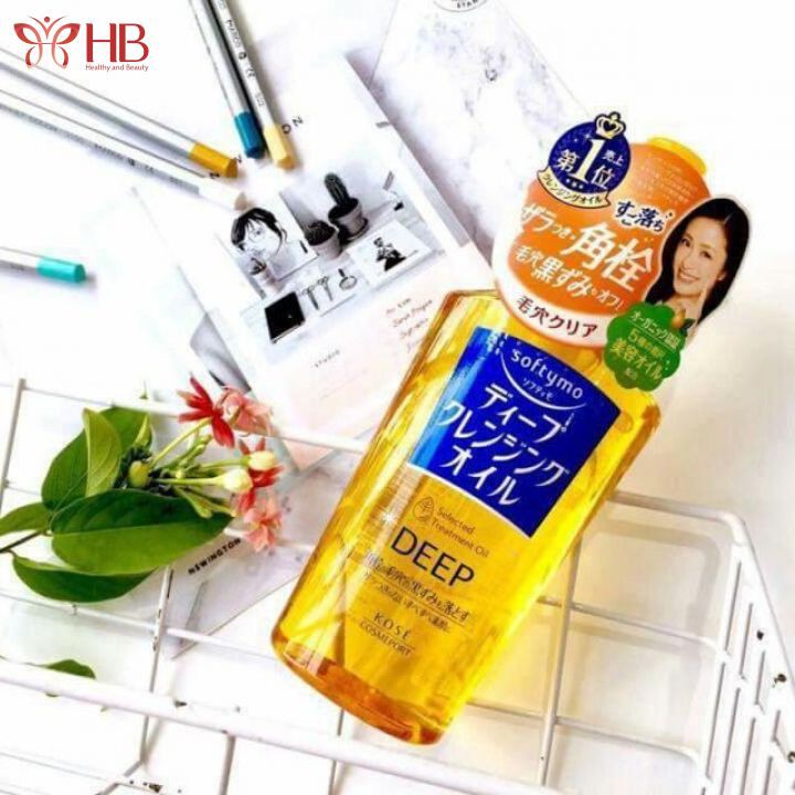 Dầu tẩy trang làm sạch tế bào chết Kose Cosmeport Softymo Deep Cleansing Oil 230ml Nhật Bản