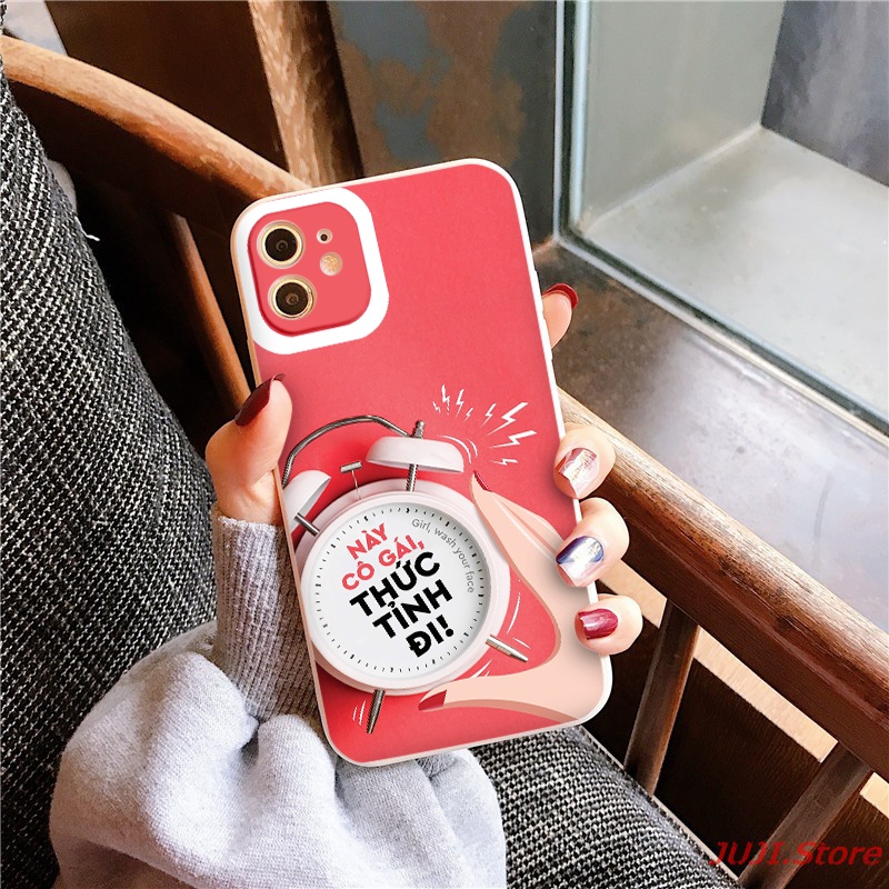 Ốp lưng iPhone 13pro chiếc đồng hồ đánh thức các cô gái cho iP 6/6plus/7/Xsmax/11 đến13 promax