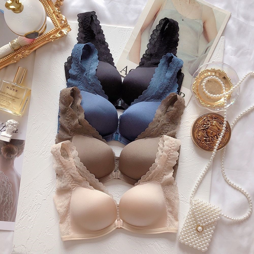 Áo Lót Su Eva Bra Đệm Vừa Cài Trước Pha Ren Mềm Mại Thoáng Mát 2160