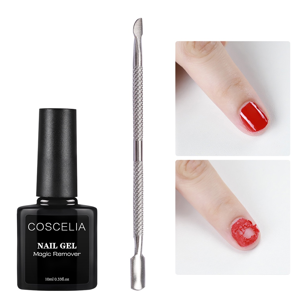 [Hàng mới về] Set Dụng Cụ Tẩy Sơn Móng Kèm Gel Coscelia 10Ml