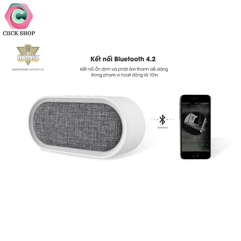 Loa vải thời trang Bluetooth Remax RB - M11- Loa remax M11 hỗ trợ bluetooth V4.2 + cổng AUX + thẻ nhớ TF