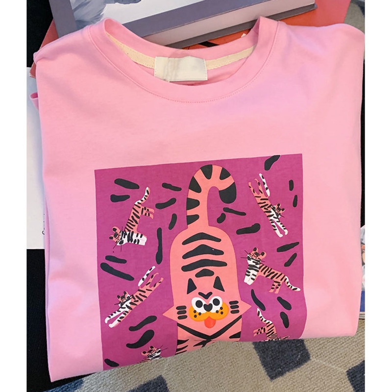 Áo Thun Tay Ngắn In Họa Tiết Phong Cách Hàn Quốc Thời Trang Xuân Hè Cho Nữ