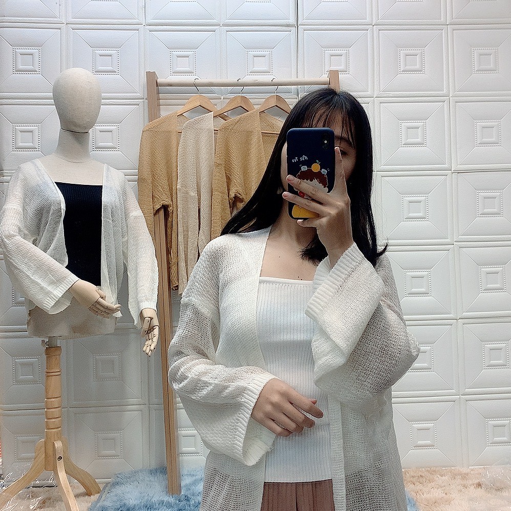 1E04 Áo khoác Cardigan len mỏng hot 2020 áo thu đông 4201