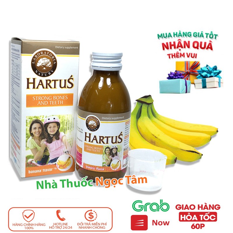 ✔️(Tặng Quà) Siro Hartus Canxi Bổ sung canxi, vitamin D3 và vitamin K tăng tối đa hiệu quả HARTUS STRONG BONES AND TEETH