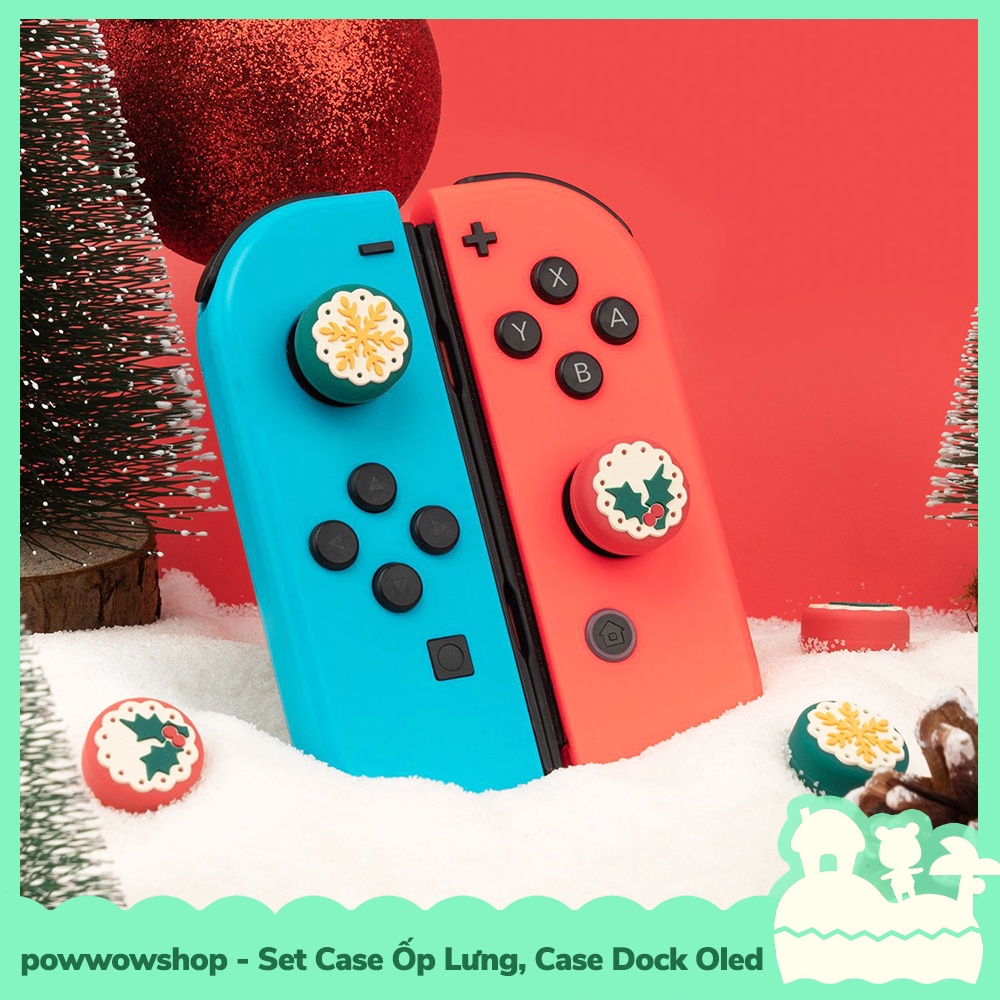 [Sẵn VN - Hỏa Tốc] Noel GS Set 4pcs Bọc Cần Xoay Analog Joycon Cho Máy Game Cầm Tay Nintendo Switch / Switch Lite