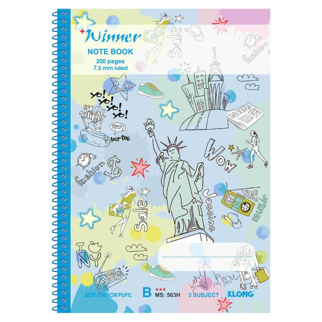 Vở Kẻ Ngang Klong Winner - 200 Trang - Ms 563H