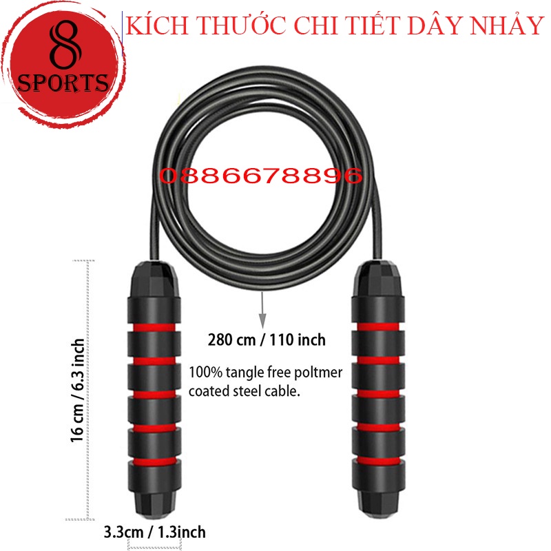 Dây nhảy lõi cáp thép "Bền-Đẹp-Rẻ" dây nhảy phù hợp với mọi người dùng ̣