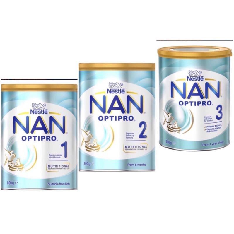 NAN OPTIPRO ÚC HÀNG NỘI ĐỊA ĐỦ SỐ 1, 2, 3