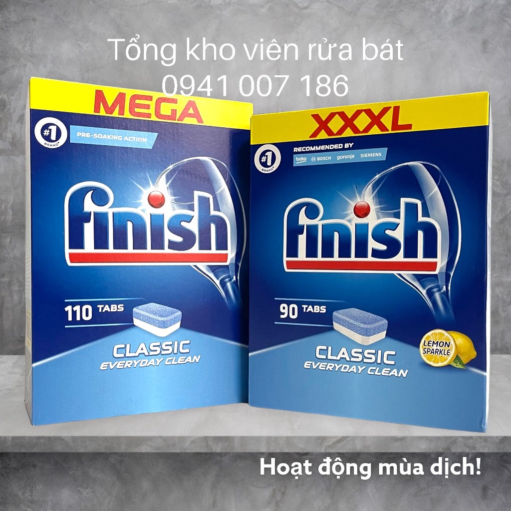 [MỚI 2021] Viên rửa bát Finish Classic [thông dụng nhất cho máy rửa bát]