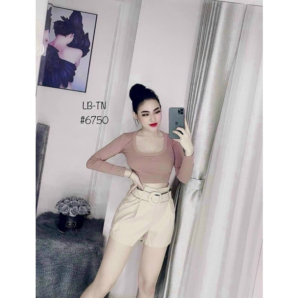 Quần short da đai D ms933