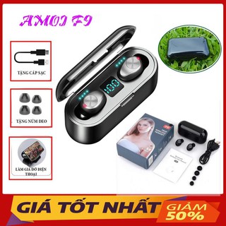 [GIẢM GIÁ] Tai Nghe Bluetooth Amoi F9 Pro V3, Tai Nghe Nhạc Kiêm Sạc Dự 280 Giờ, Nút Cảm Biến, Full Bass Treble