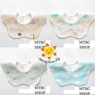 Yếm Cổ Cho Bé Từ Sơ Sinh Đến 4 Tuổi Chất Cotton Hữu Cơ 2 Lớp