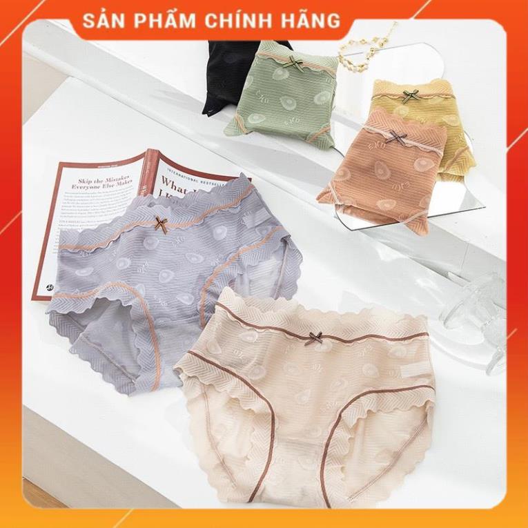 Quần Lót Nữ ❤️ Quần Lót Su Ren Xuyên Thấu Mềm Mại Thoáng Mát Đính Nơ 3226