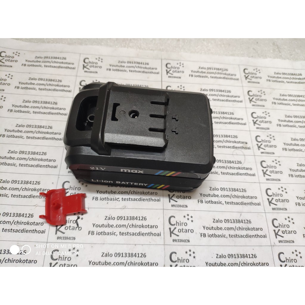 Miếng chèn nâng cao cho vỏ pin máy pin tàu như VOTO 21V MAX thêm 1, 2, 3 hàng cell