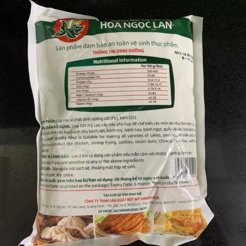 Bột mì Hoa Ngọc Lan túi 500g hàng chuẩn