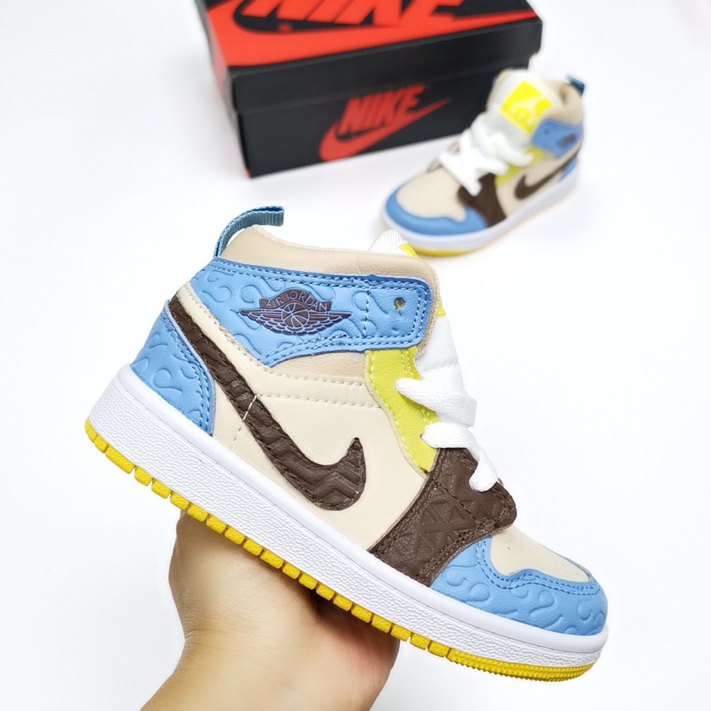 * Sẵn Sàng Cổ * Nike Air Jordan 1 Trẻ Em Bé Giày Authentic Cổ Điển AJ1 Cao OG “Shattered Backboard 3.0” Da Thường Giảng Viên Unisex Thể Thao Chạy Chàng Trai Cô Gái Giày Dép Giày Bóng Rổ