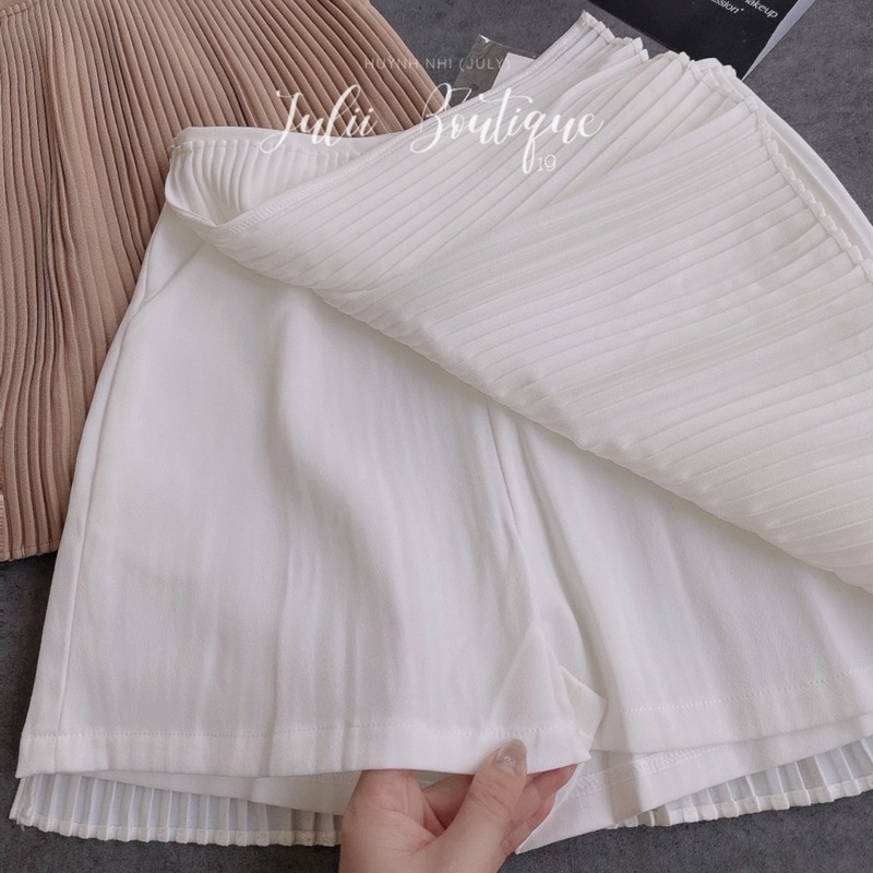Quần giả chân váy ngắn dập li (Ảnh chụp thật) | BigBuy360 - bigbuy360.vn