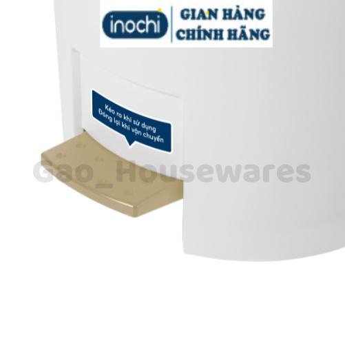 [FreeShip] Thùng rác đạp tròn 6L (có lõi) inochi, nhựa nguyên sinh, ngăn mùi hôi, kháng khuẩn - Giao màu ngẫu nhiên