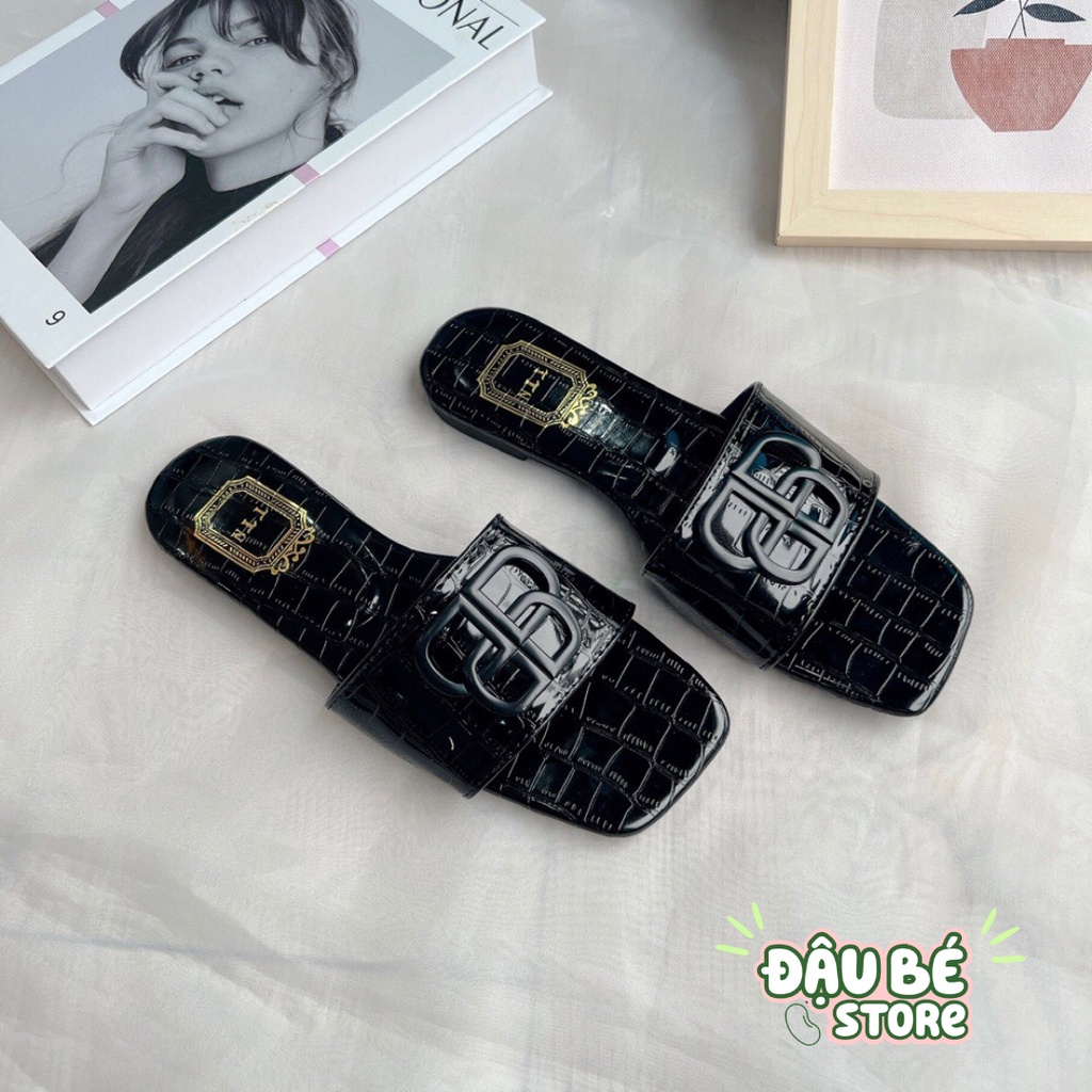 Dép Lê Nữ Bb Đế Bệt Thời Trang - Dép Quai Ngang Hở Mũi Hottrend 2022 - Daube - D042