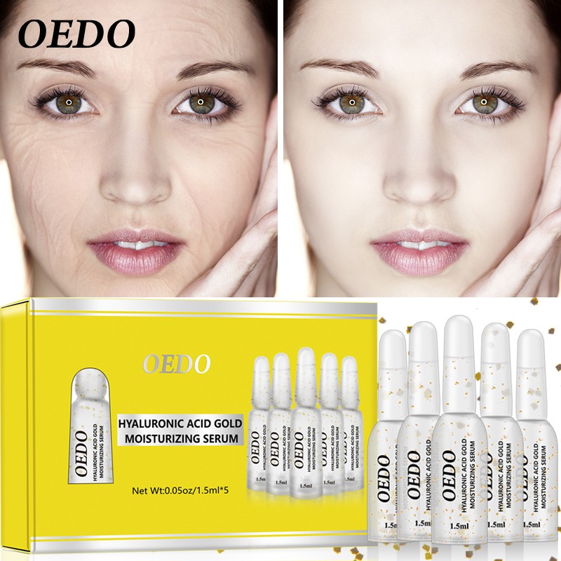 Huyết Thanh Dưỡng Ẩm OEDO Vàng Axit Hyaluronic Thu Nhỏ Lỗ Chân Lông Loại Bỏ Vết Tàn Nhang Làm Trắng Da Chống Lão Hóa Tinh Chất Dưỡng Da 7.5ml