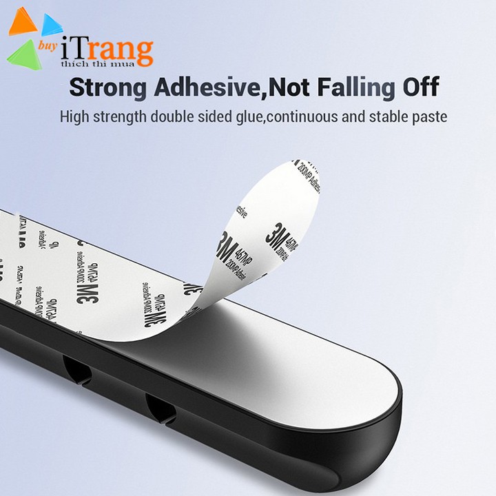 Thanh dán silicon kẹp cố định dây cáp sạc, dây điện, tai nghe, sắp xếp gọn gàng | BigBuy360 - bigbuy360.vn