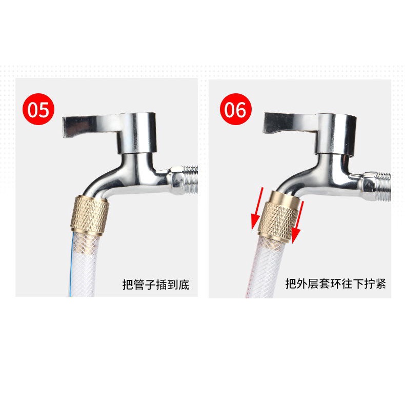 Đầu Nối Vòi Nước Bốn Điểm Mềm Nối Nhanh Thông Dụng Để Cố Định Ống Nước/Ống Nước Cho Rửa Xe Hơi/Tưới Nước