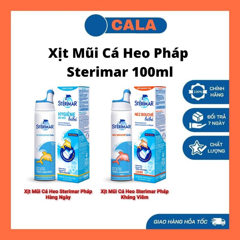 Xịt Mũi Cá Heo Sterimar Nội Địa Pháp 100ml