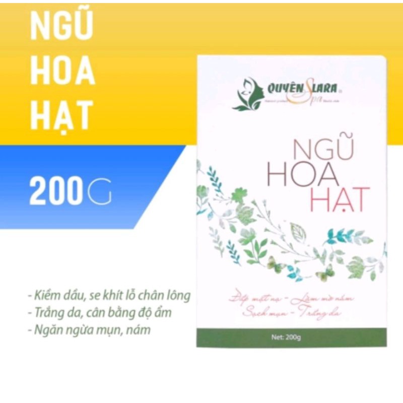 Mặt nạ ngũ hoa thảo mộc Quyên lara 200g Chính hãng