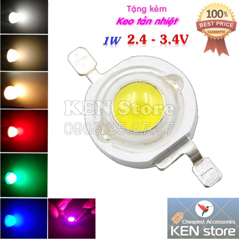 Bộ 5 Bóng led Luxeon 1W Epistar (full công suất)