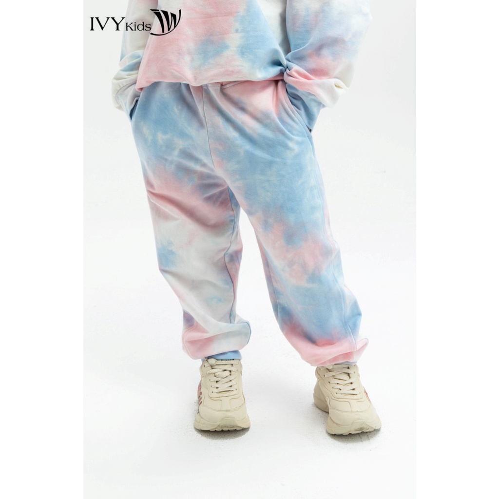 Quần dài họa tiết loang màu bé gái IVY moda MS 22G1185