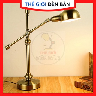 Đèn Làm Việc Cổ Điển Cao Cấp mạ đồngtheo phong cách Châu Âu Model 3005 thân kim loại chắc chắn, bền bỉ