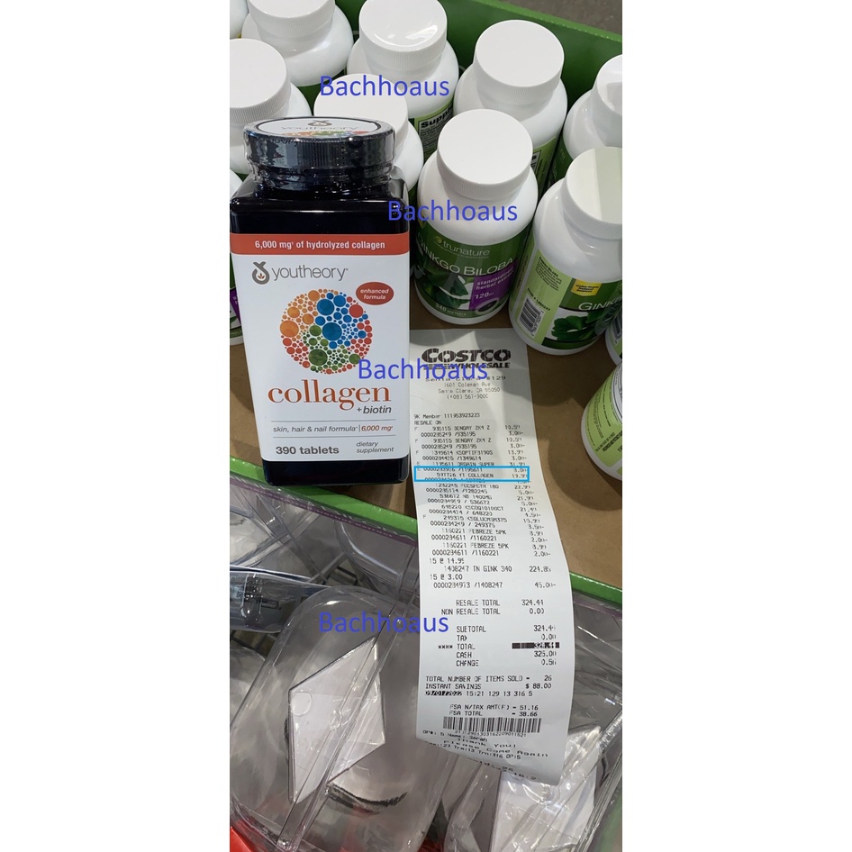 Viên Uống Collagen Youtheory Viên Uống Đẹp Da - Chống Lão Hóa Collagen Youtheory Type 1 2 3 390 Của Mỹ