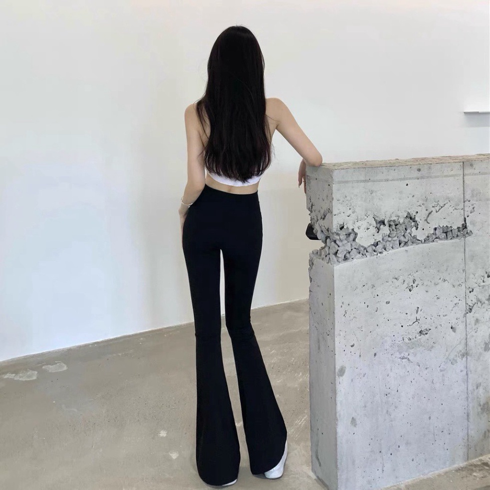 Quần legging  nữ , Quần ống loe cạp cao legging dáng dài, Quần legging nữ ôm ống loe dáng dài Men87_store