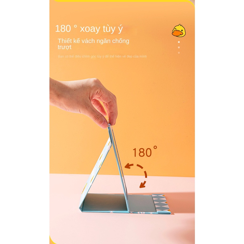 Gương Trang Điểm Gấp Gọn Bỏ Túi Để Bàn 70% In Chú Vịt Vàng Hoạt Hình Ttm161