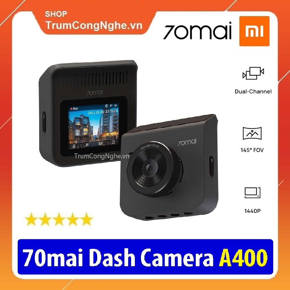 Camera hành trình ô tô Xiaomi 70mai A400 Dash Cam Siêu Nét độ phân giải 2K 1440P Kiểu dáng Sport
