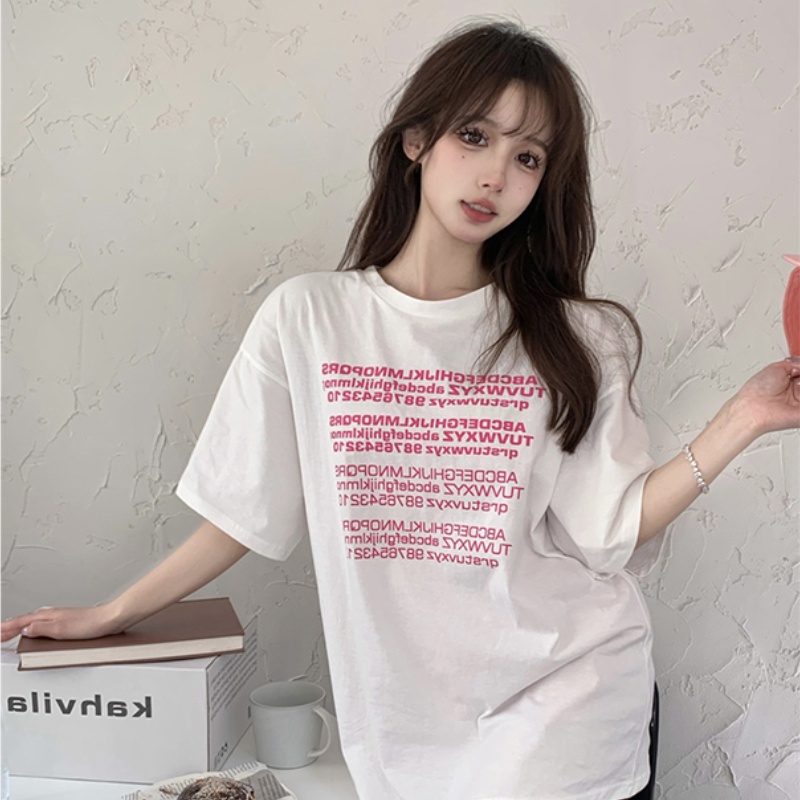 NRVP Áo Thun Cotton Tay Ngắn Cổ Tròn Màu Trơn Thời Trang Dành Cho Nữ