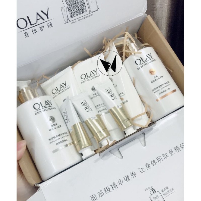 Set 8 món OLAY Body Cellscience B3+ Optic Glow & Whitening