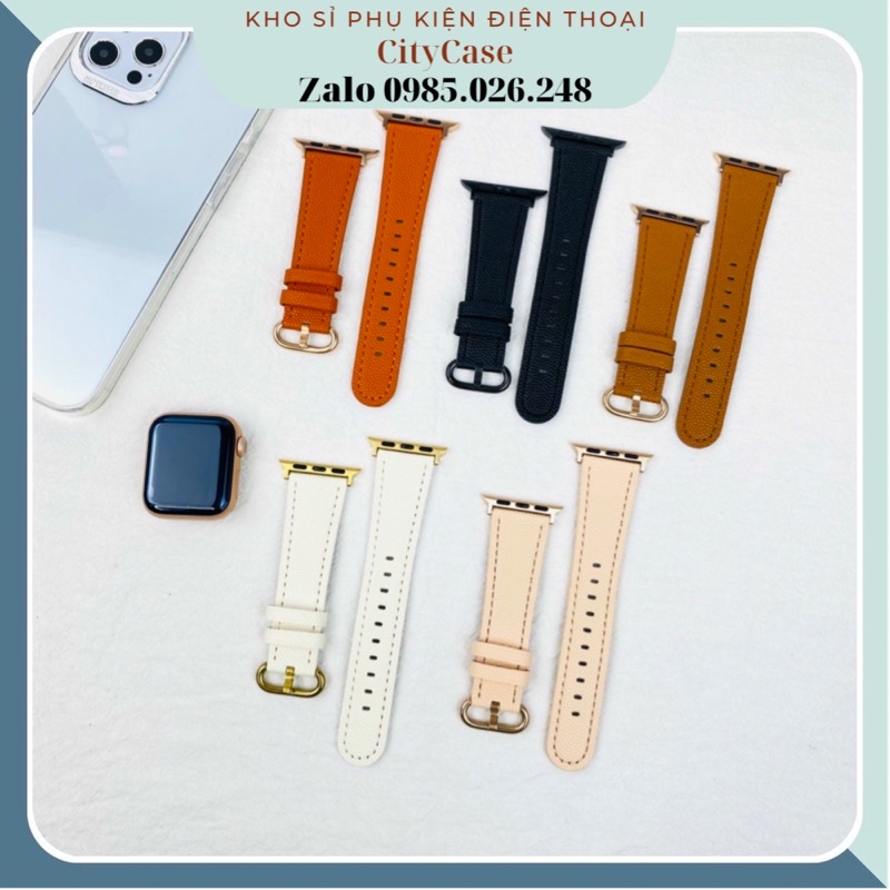 Dây Da dẻo Đồng Hồ nhà táo khuyết Siêu Đẹp, Siêu Mềm size 38.40.41.42.44.45.49 mm cho các dòng Series 1.2.3.4.5.6.7