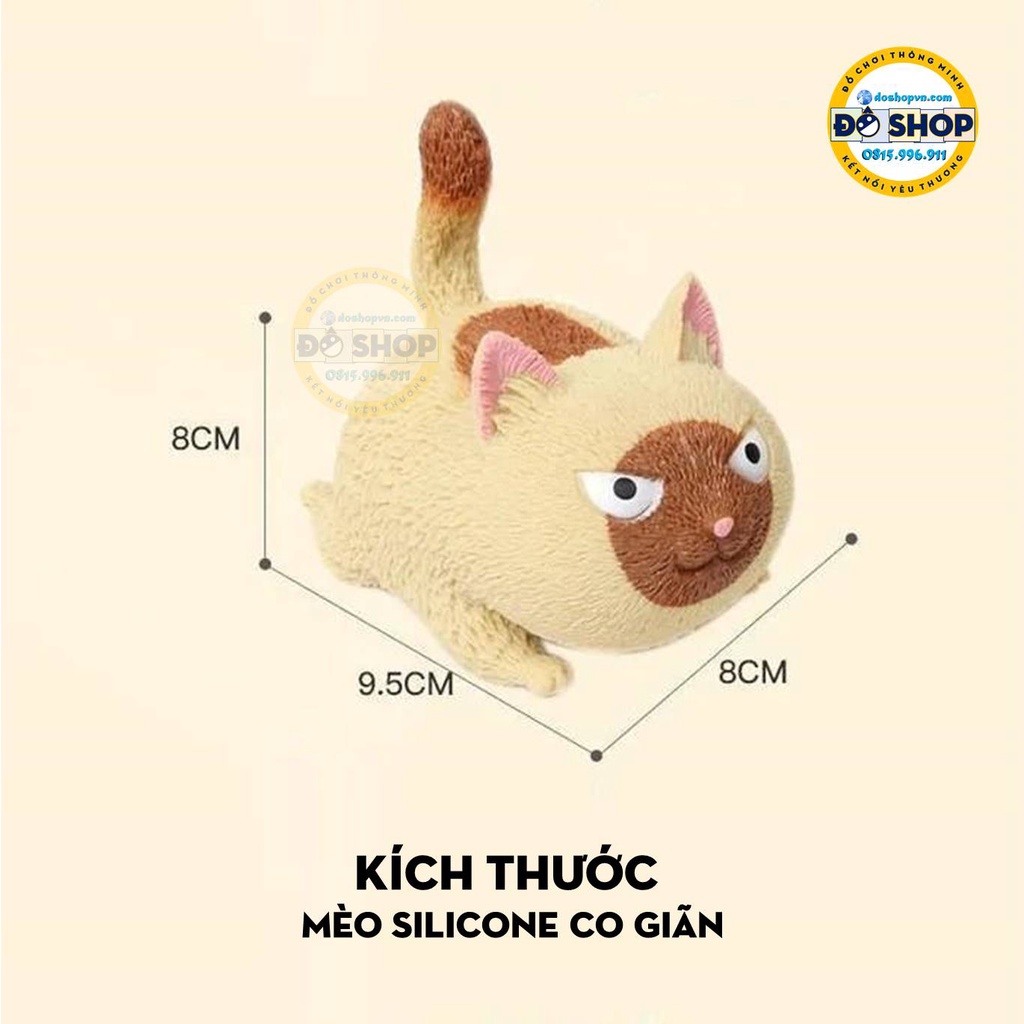 Đồ Chơi Mô Hình Mèo Silicon Co Giãn Đáng Yêu MS22 Giúp Xả Stress - Đô Shop
