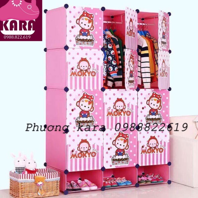 FREESHIP 99K TOÀN QUỐC_Tủ lắp ghép 12 ô kèm 3 ô giày