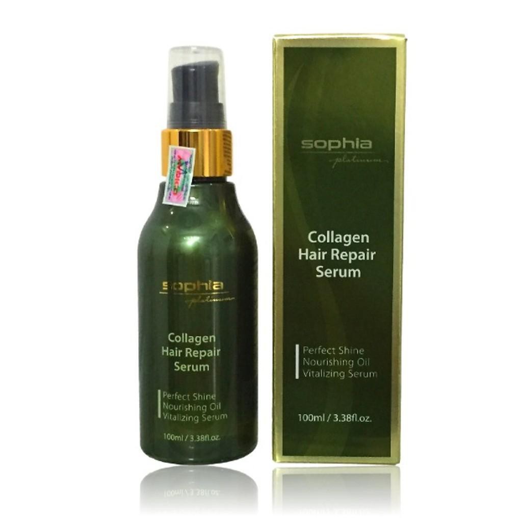 Tinh dầu phục hồi tóc Sophia Platinum Collagen Hair Repair Serum 100ml