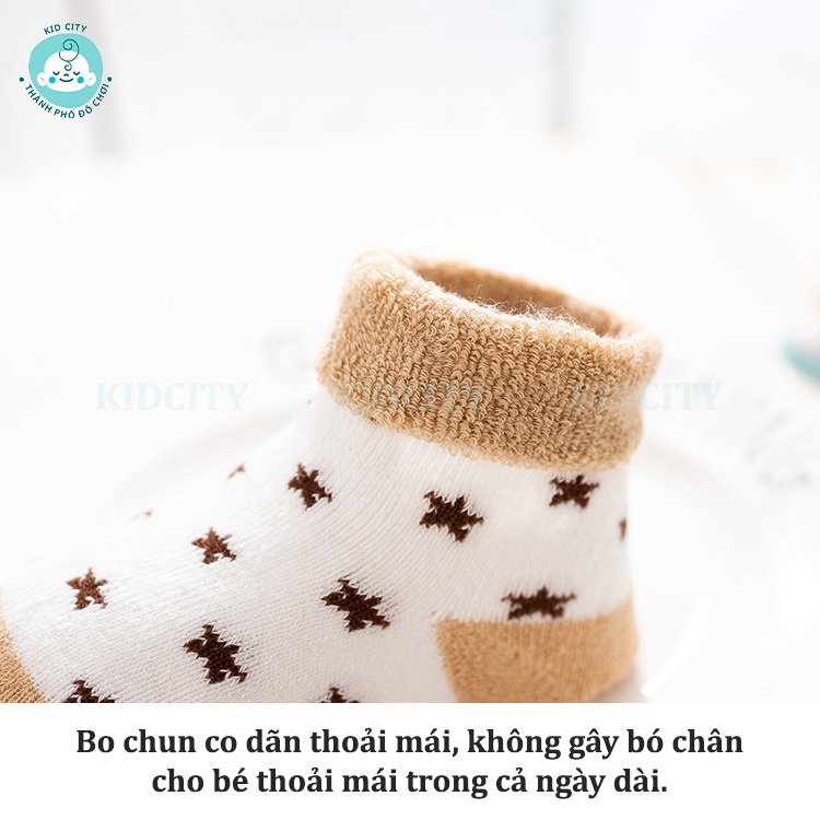 [Siêu Sale] Set 5 Đôi Tất Cho Bé - Tất Trẻ Em Chất Cotton Họa Tiết Đáng Yêu
