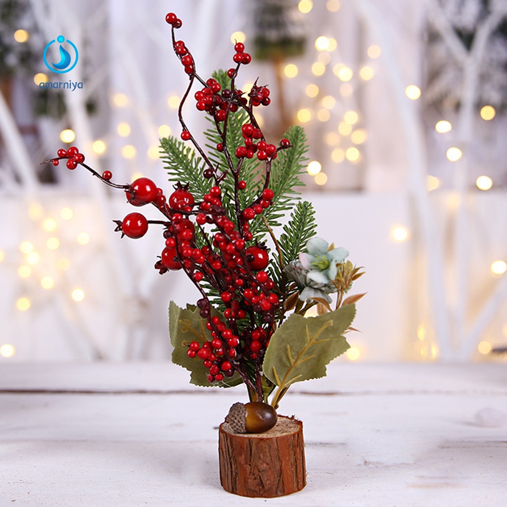 Nhánh Berry Giả Dùng Trang Trí Giáng Sinh