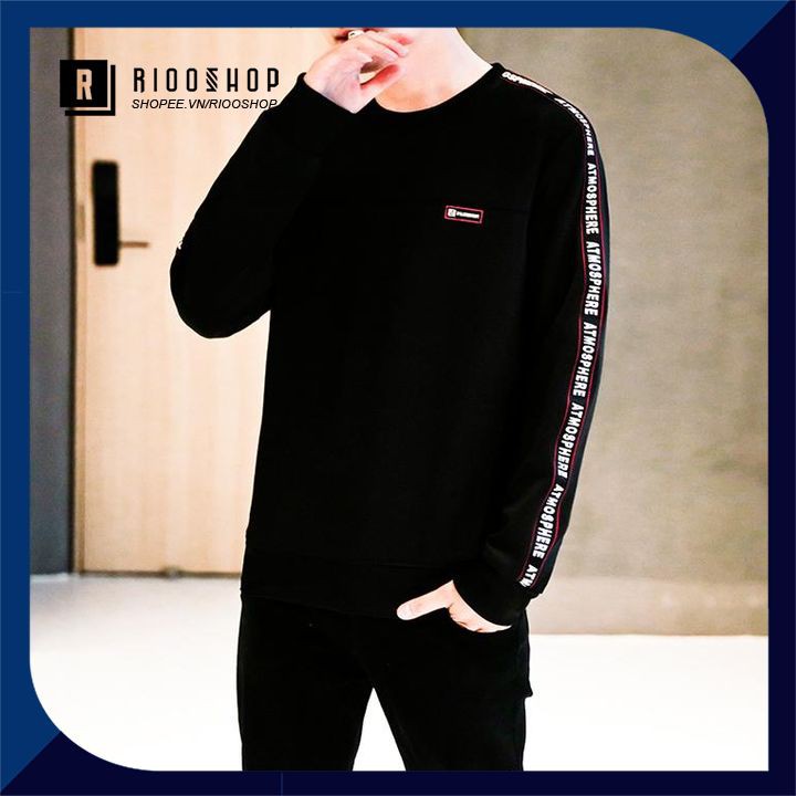 Áo thun nam tay dài hàn quốc atmos cực đẹp RKL007 - áo phông nam dài tay đẹp Riooshop | BigBuy360 - bigbuy360.vn