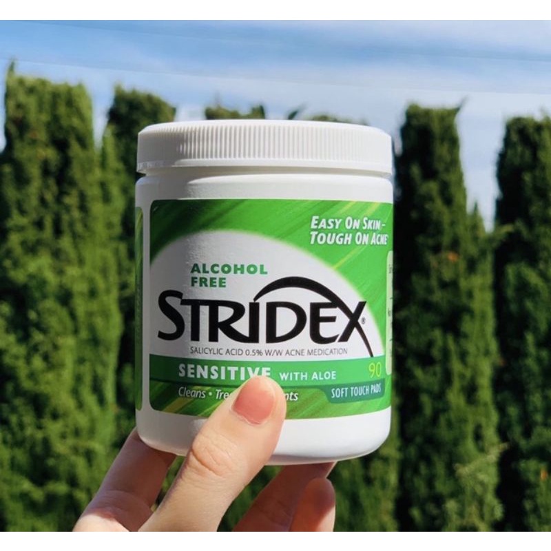 Bông tẩm BHA 2% Pad Stridex Xanh Đỏ - Hỗ trợ giảm mụn, peel da - USA