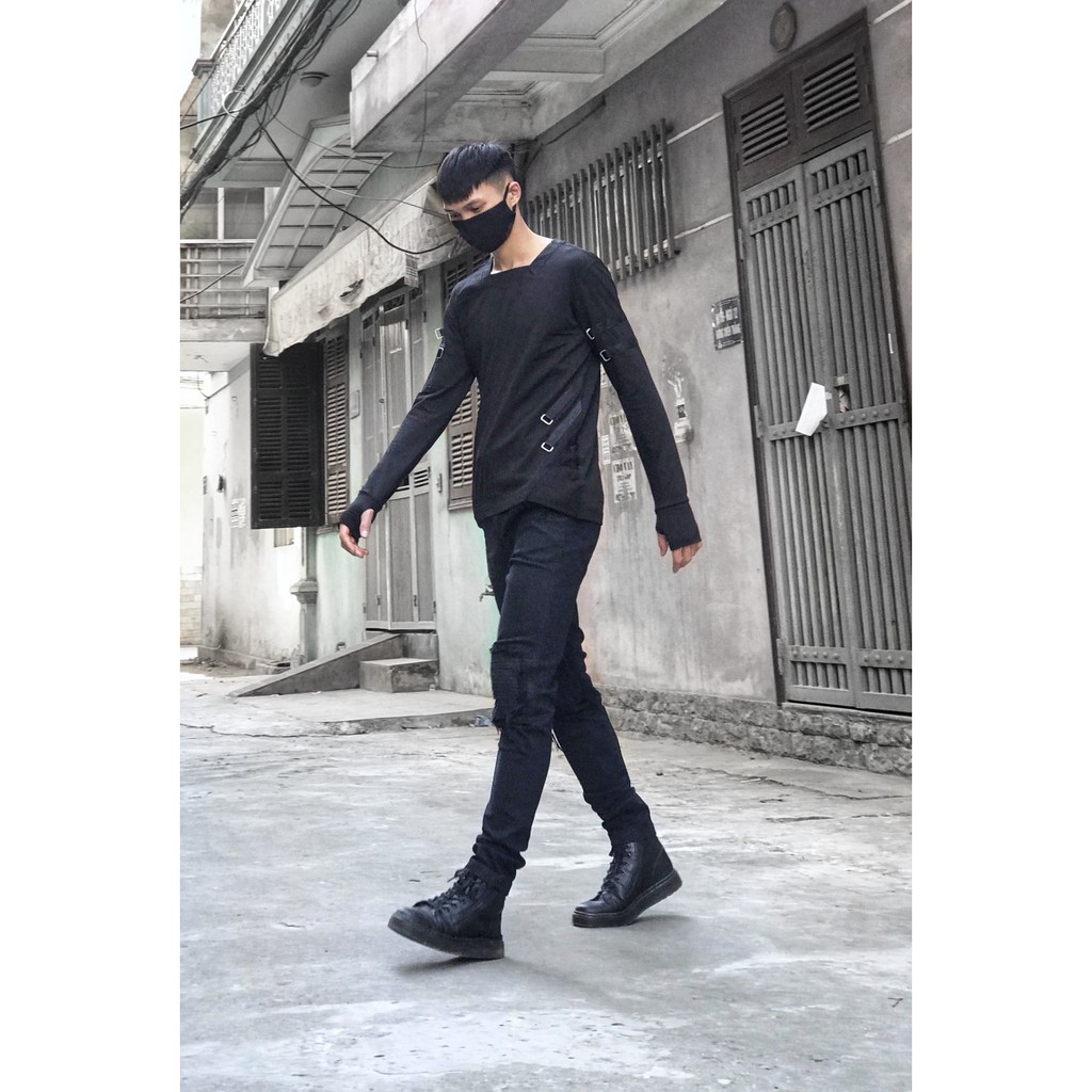 Áo dài tay biker cá tính, phong cách, thời trang Lexuza 034