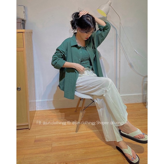 Set sơ mi + áo quây nhún 1308 - JUNclothing